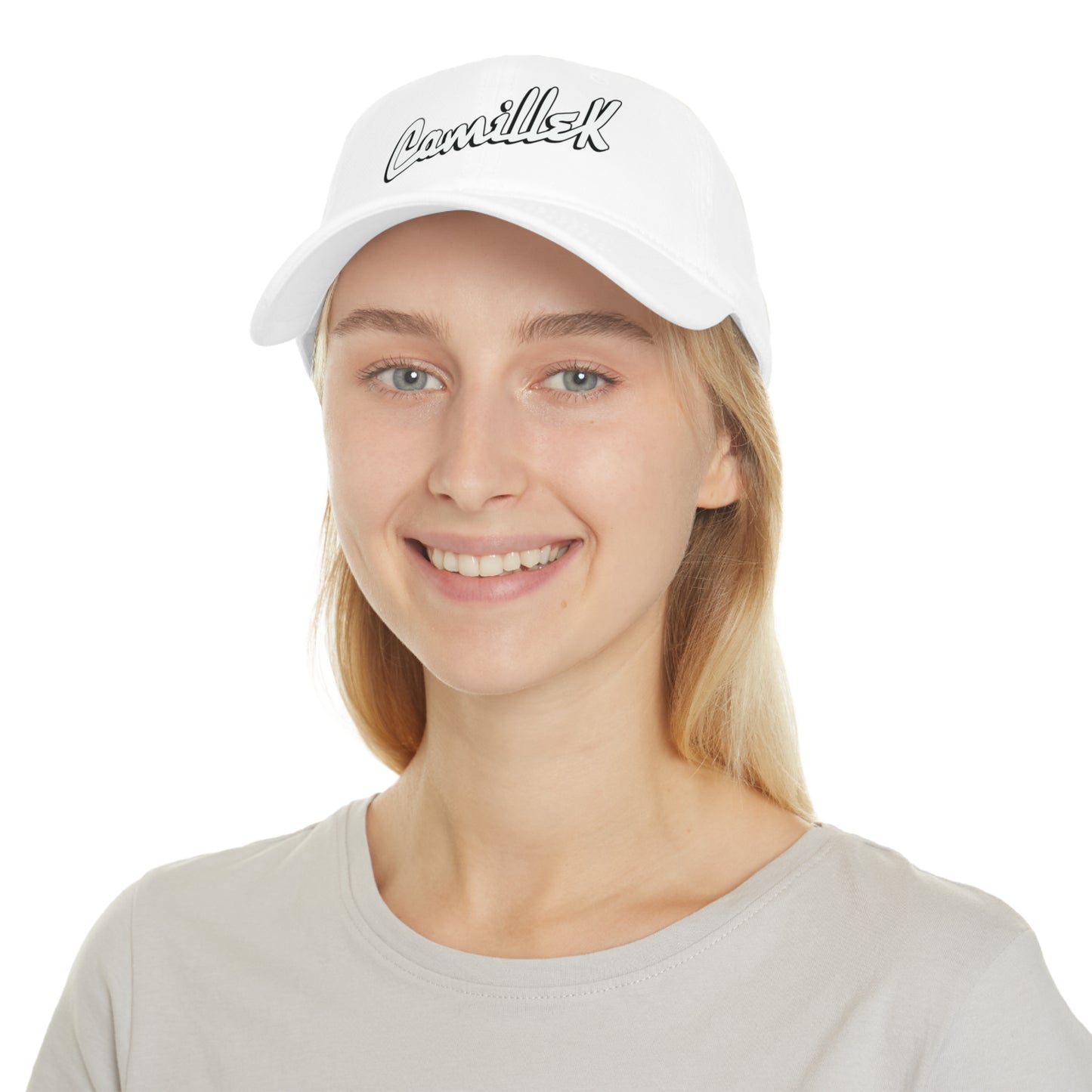 Camille K Script Logo Unisex low-profile Baseball Cap