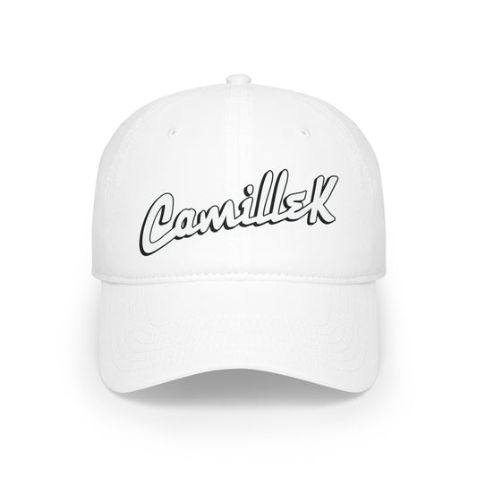 Camille K Script Logo Unisex low-profile Baseball Cap